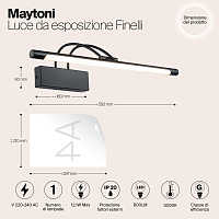 Maytoni Modern Finelli Подсветка цвет: черный MIR004WL-L12B