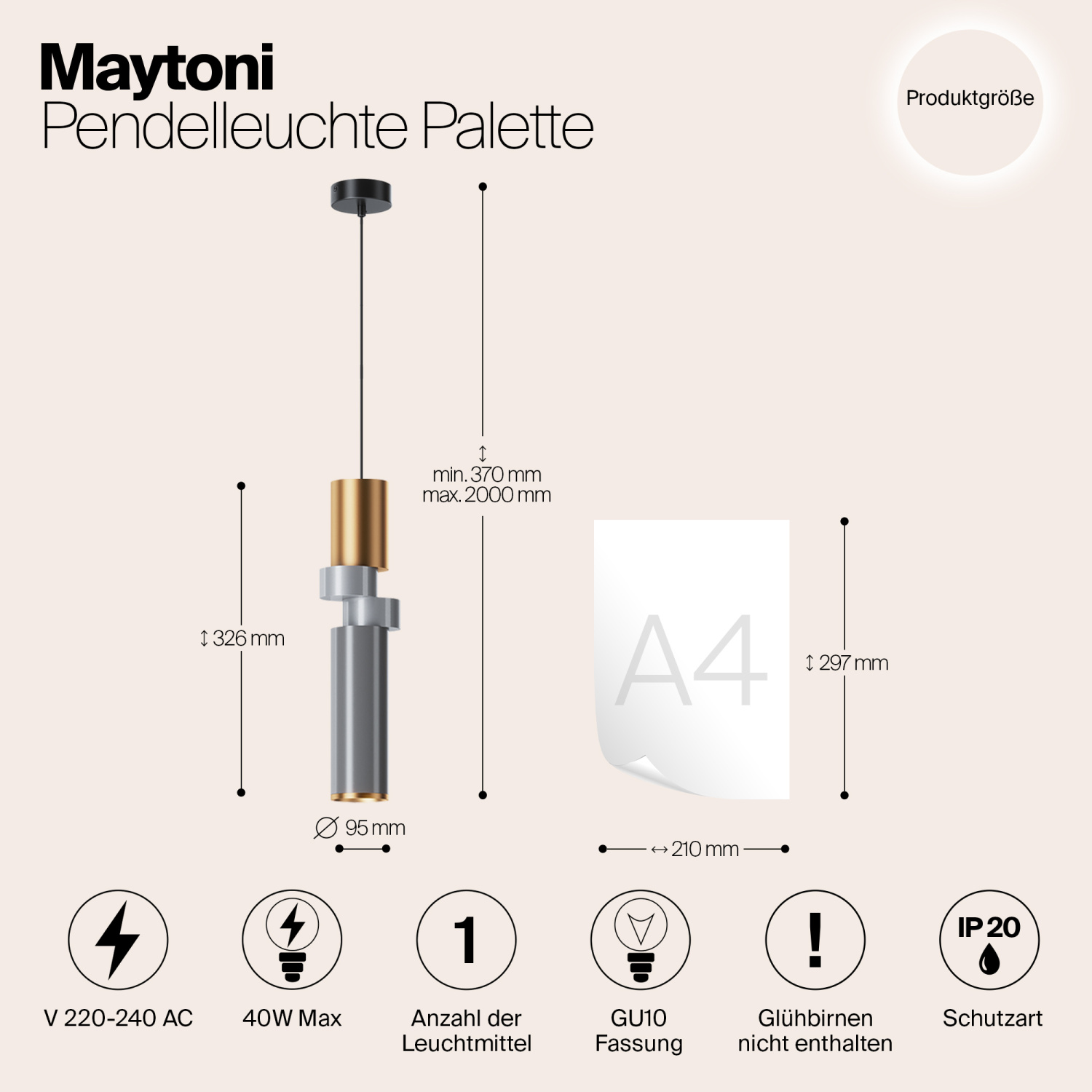 Maytoni Modern Palette Подвесной светильник цвет: черный MOD303PL-01CFL3