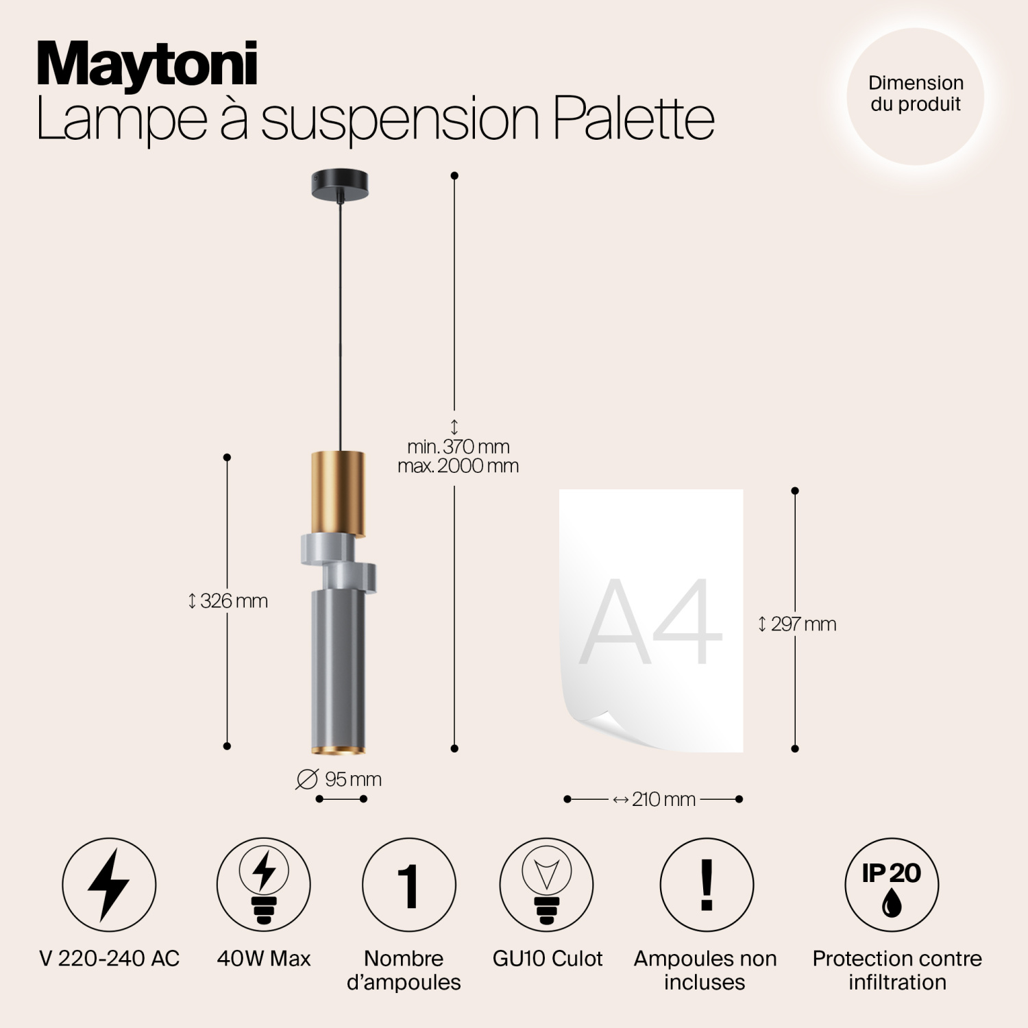 Maytoni Modern Palette Подвесной светильник цвет: черный MOD303PL-01CFL3