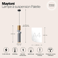 Maytoni Modern Palette Подвесной светильник цвет: черный MOD303PL-01CFL3