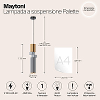 Maytoni Modern Palette Подвесной светильник цвет: черный MOD303PL-01CFL3
