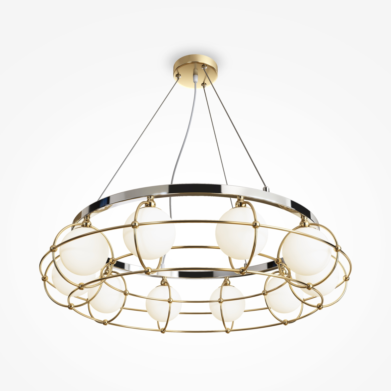 Maytoni Modern Carcass Подвесной светильник цвет: золото и хром MOD312PL-10GCH