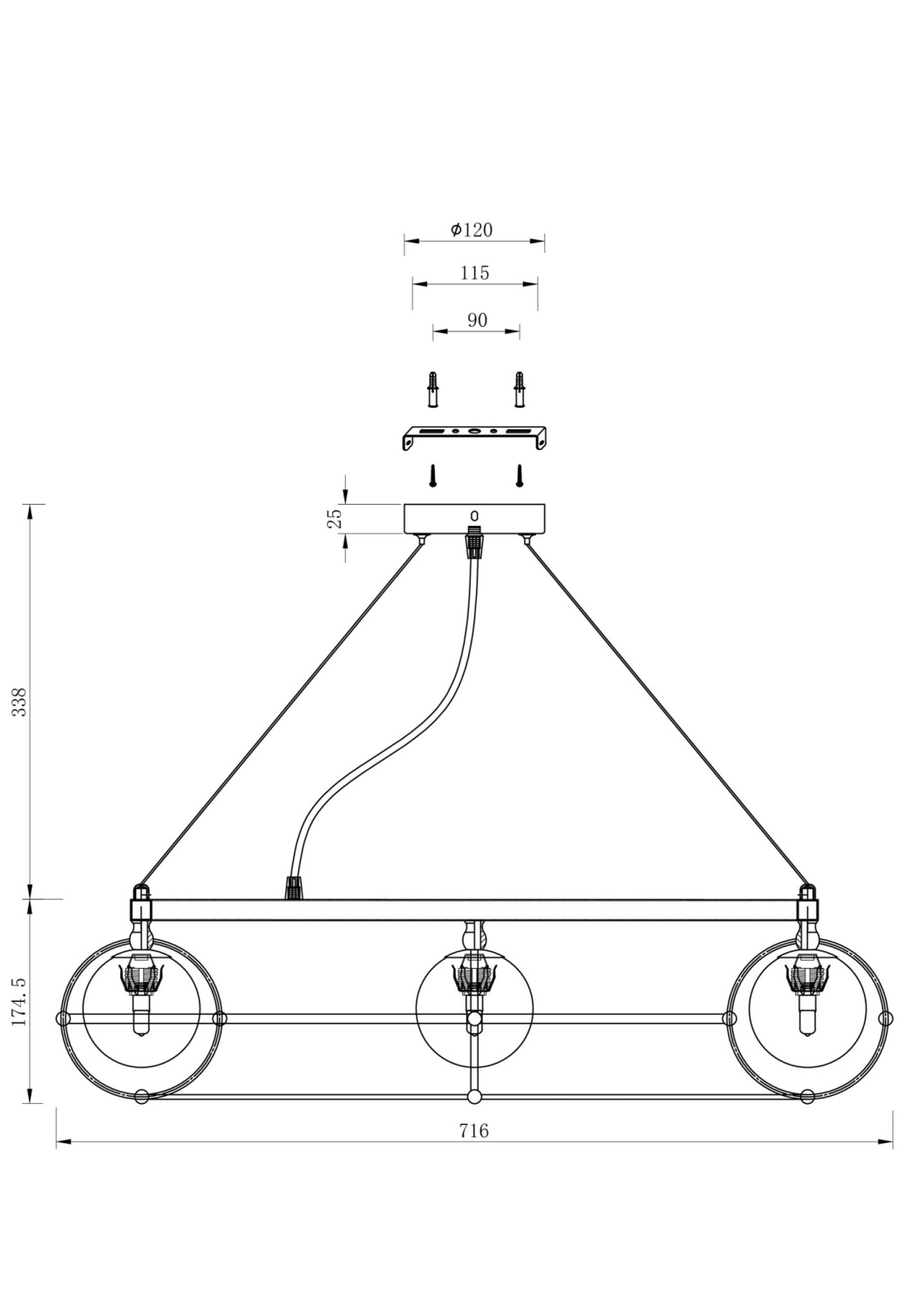 Maytoni Modern Carcass Подвесной светильник цвет: золото и хром MOD312PL-10GCH