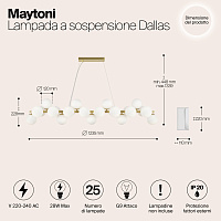Maytoni Modern Dallas Подвесной светильник цвет: золото MOD547PL-25BS