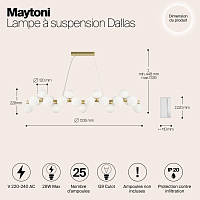 Maytoni Modern Dallas Подвесной светильник цвет: золото MOD547PL-25BS