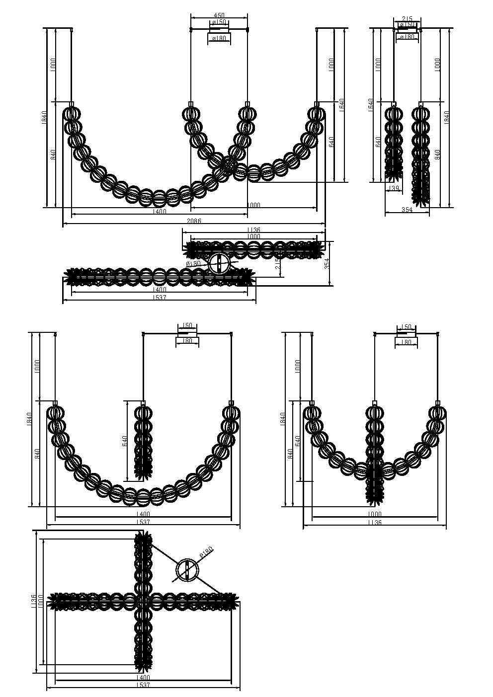 Maytoni Modern Golden Cage Подвесной светильник цвет: золото MOD216PL-L55G3K