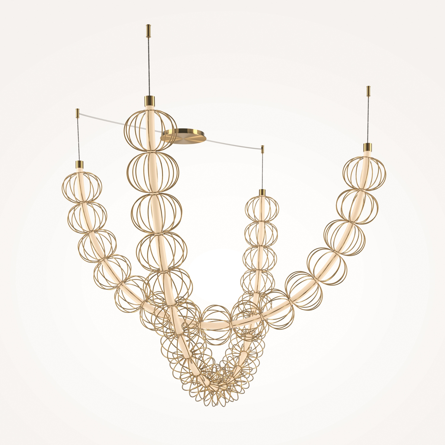 Maytoni Modern Golden Cage Подвесной светильник цвет: золото MOD216PL-L55G3K