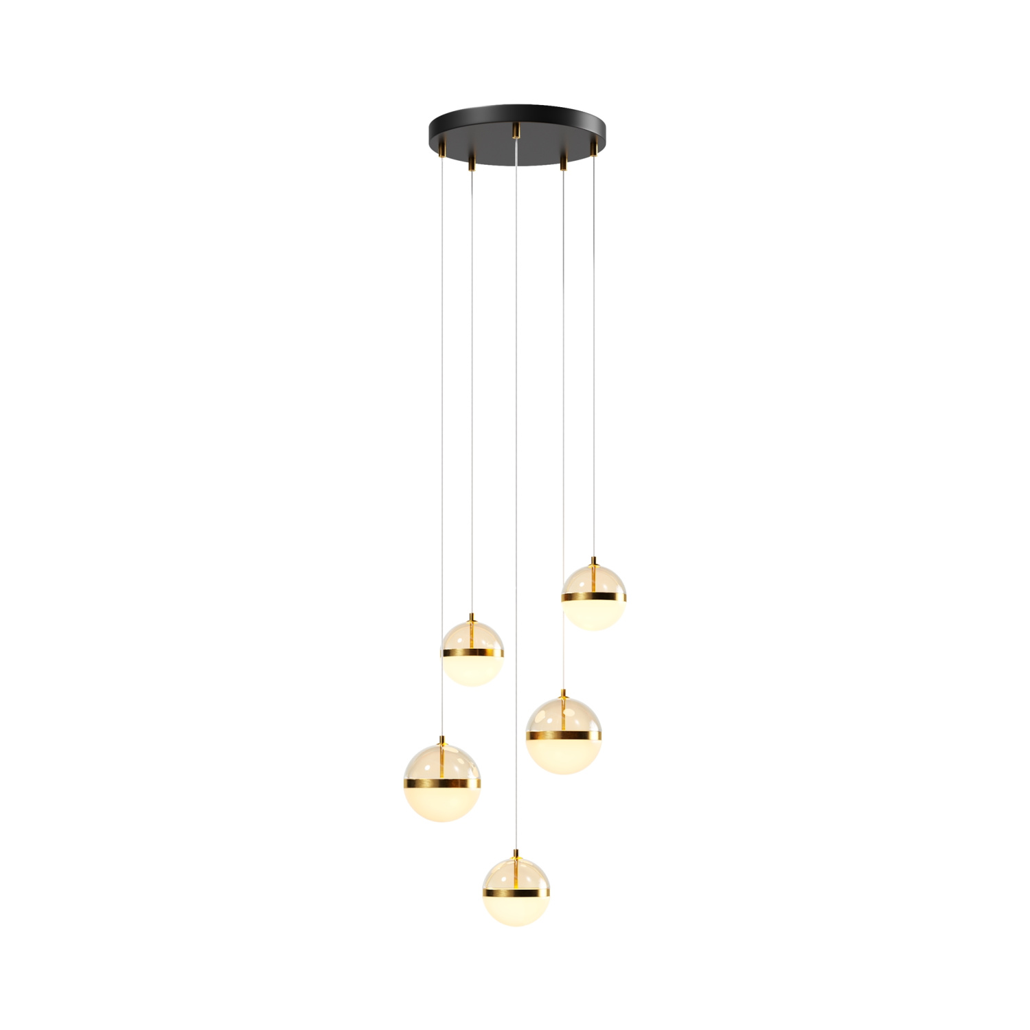 Maytoni Modern Area Подвесной светильник цвет: черный и латунь MOD295PL-L60BBS3K