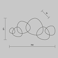 Maytoni Modern Jack-stone Настенный светильник (бра) цвет: никель MOD314WL-L13N3K