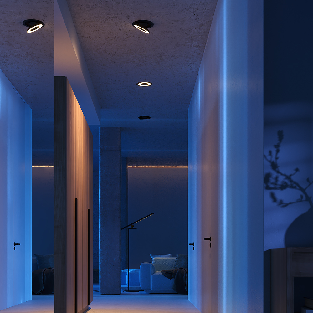 Maytoni Technical Vector Встраиваемый светильник цвет: черный DL102-12W3K-B