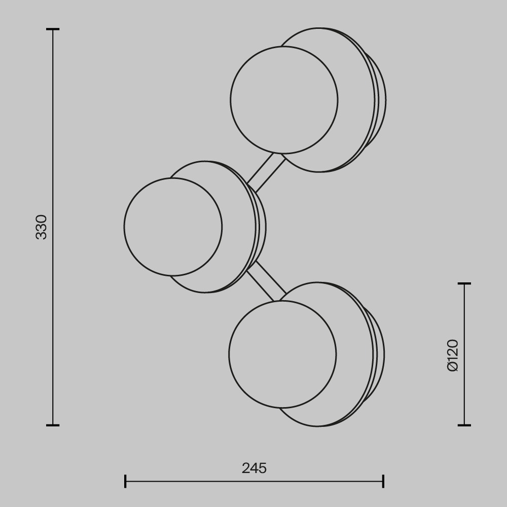 Maytoni Modern Ambre Настенный светильник (бра) цвет: латунь MOD331WL-L6BS3K