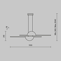 Maytoni Modern Skyline Подвесной светильник цвет: черный MOD179PL-L26BS4K