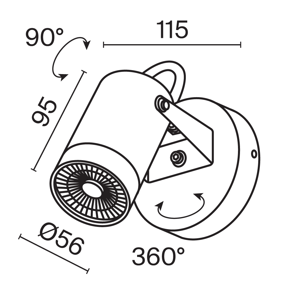 Maytoni Outdoor Scope Настенный светильник (бра) цвет: черный O025WL-01B