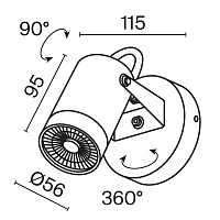 Maytoni Outdoor Scope Настенный светильник (бра) цвет: черный O025WL-01B