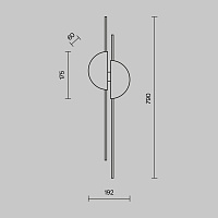 Maytoni Modern Skyline Настенный светильник (бра) цвет: черный MOD179WL-L22W4K