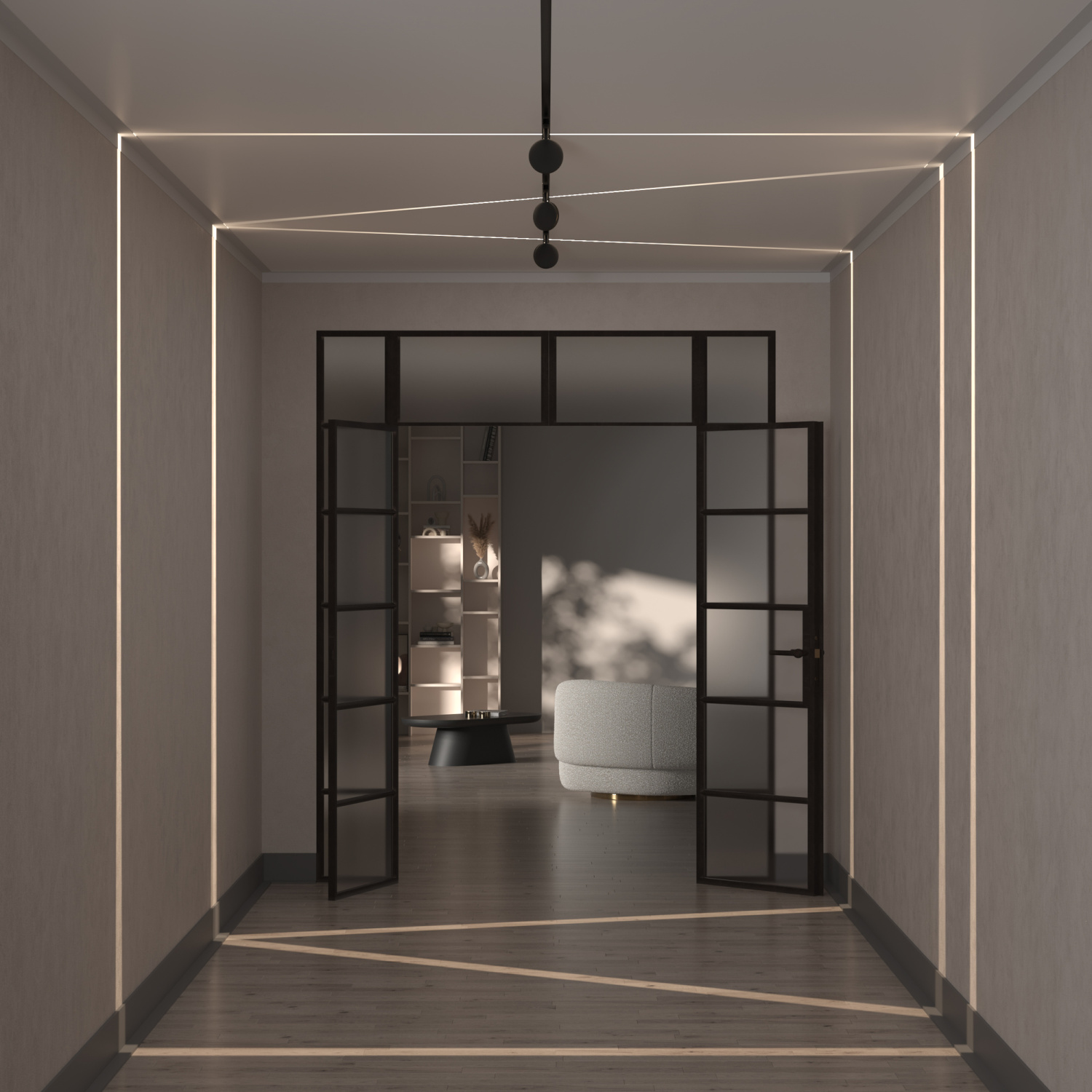 Maytoni Technical Outline Трековый светильник цвет: черный TR090-2-6W4K-B