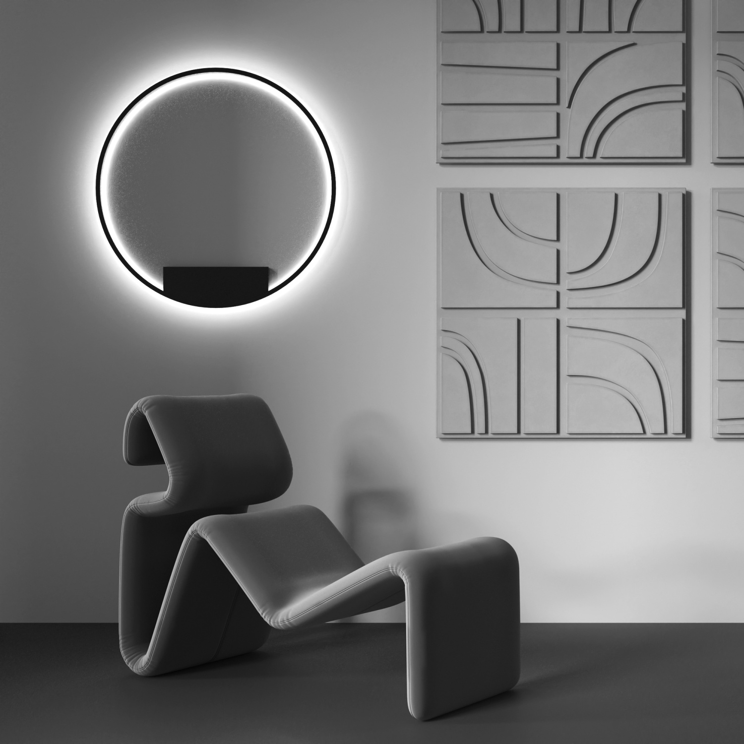 Maytoni Modern Rim Настенный светильник (бра) цвет: черный MOD058WL-L50BK