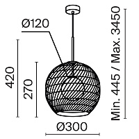 Maytoni Modern Cane Подвесной светильник цвет: черный MOD204PL-01BG1