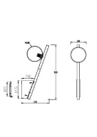 Maytoni Modern Kazimir Настенный светильник (бра) цвет: черный MOD175WL-01B