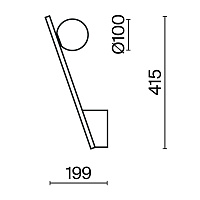 Maytoni Modern Kazimir Настенный светильник (бра) цвет: черный MOD175WL-01B