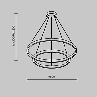 Maytoni Modern Rim Подвесной светильник цвет: латунь MOD058PL-L74BSK