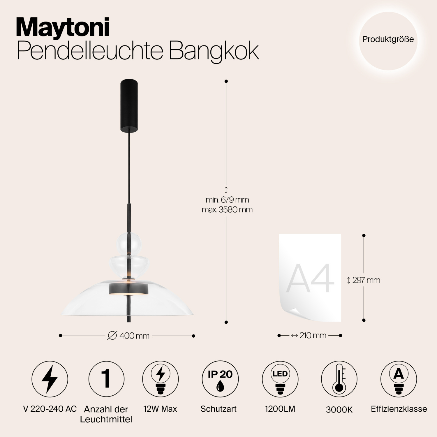 Maytoni Modern Bangkok Подвесной светильник цвет: черный MOD185PL-L6B3K3