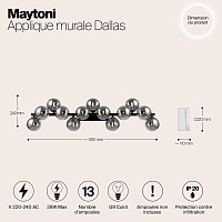 Maytoni Modern Dallas Настенный светильник (бра) цвет: черный MOD547WL-13B
