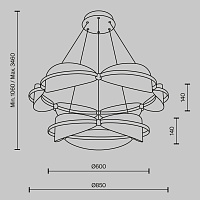 Maytoni Modern Breeze Подвесной светильник цвет: латунь MOD281PL-L80BS3K