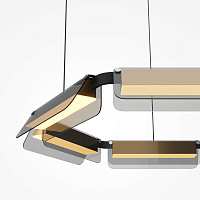 Maytoni Modern Flat Подвесной светильник цвет: черный и латунь MOD296PL-L40BS3K