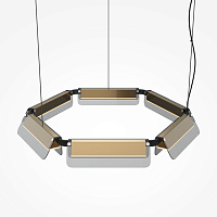 Maytoni Modern Flat Подвесной светильник цвет: черный и латунь MOD296PL-L40BS3K