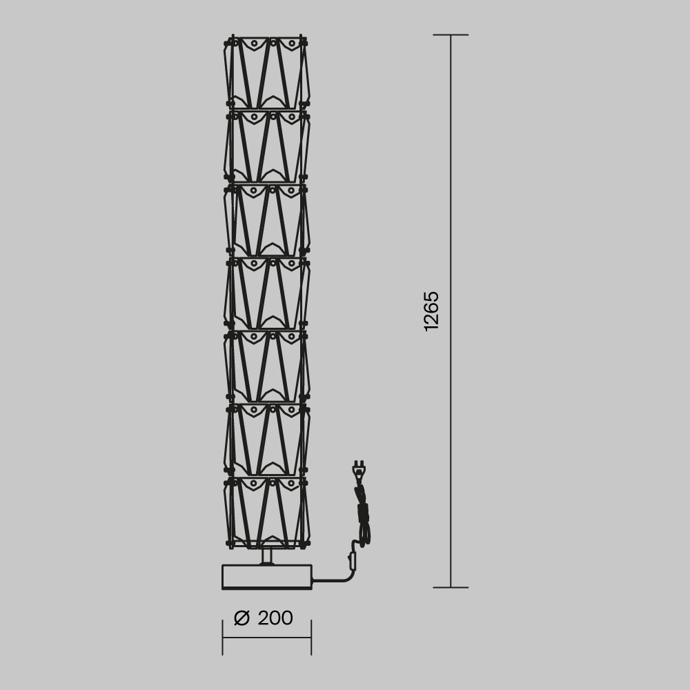 Maytoni Modern Puntes Напольный светильник (торшер) цвет: хром MOD043FL-08CH