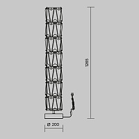 Maytoni Modern Puntes Напольный светильник (торшер) цвет: хром MOD043FL-08CH