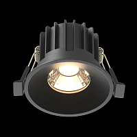 Maytoni Technical Round Встраиваемый светильник цвет: черный DL058-12W3K-B