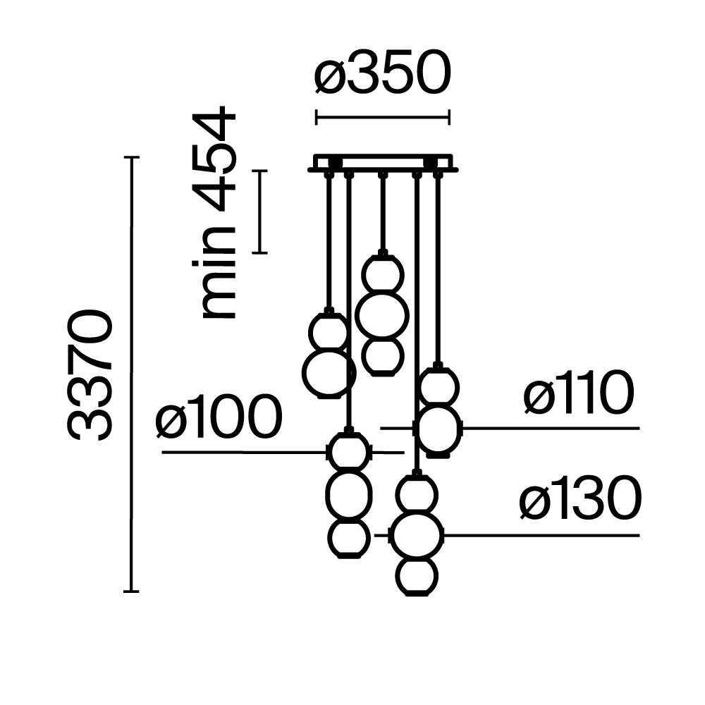 Maytoni Modern Drop Подвесной светильник цвет: хром MOD273PL-L80CH3K