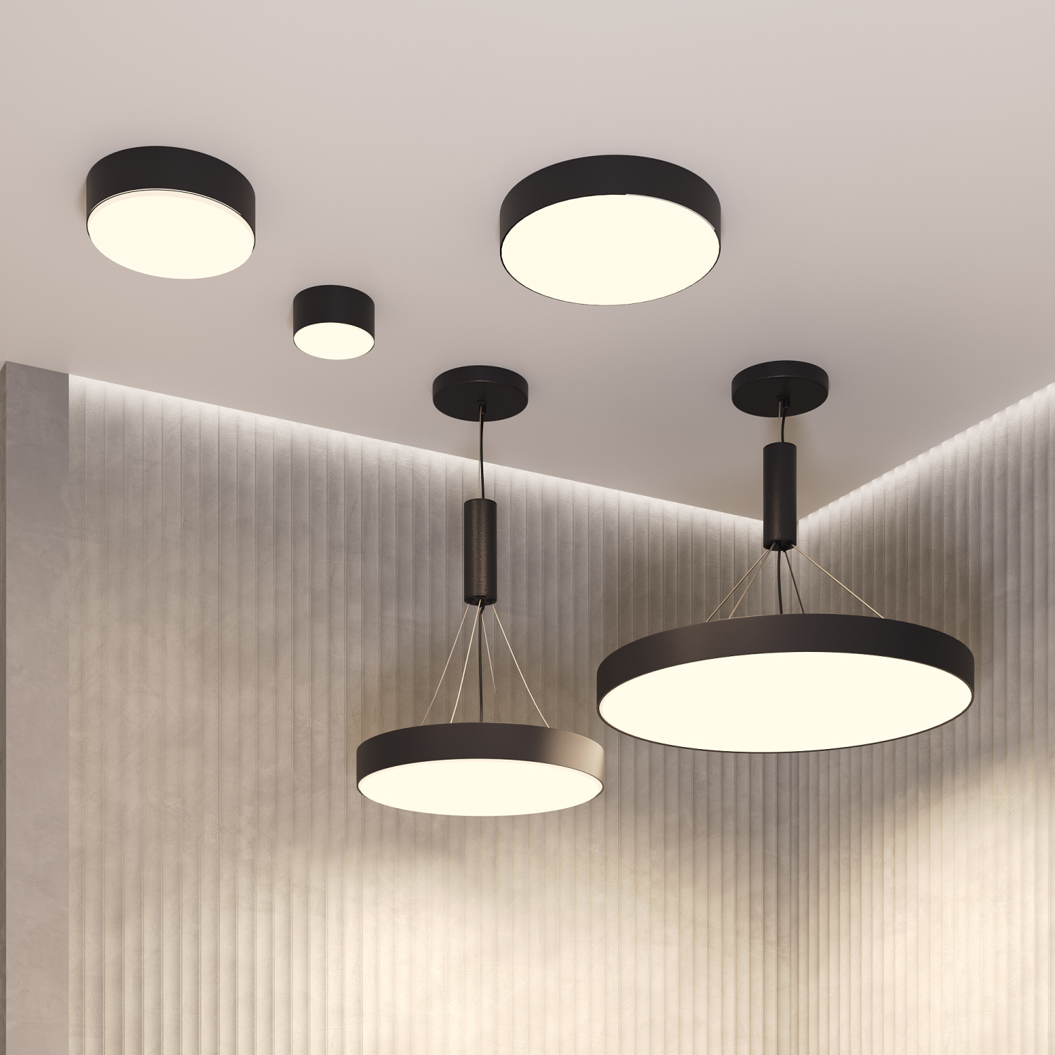 Maytoni Technical Zon Потолочный светильник цвет: черный C032CL-12W4K-RD-B