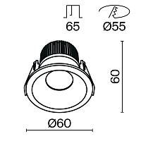 Maytoni Technical Zoom Встраиваемый светильник цвет: белый DL034-01-06W3K-W
