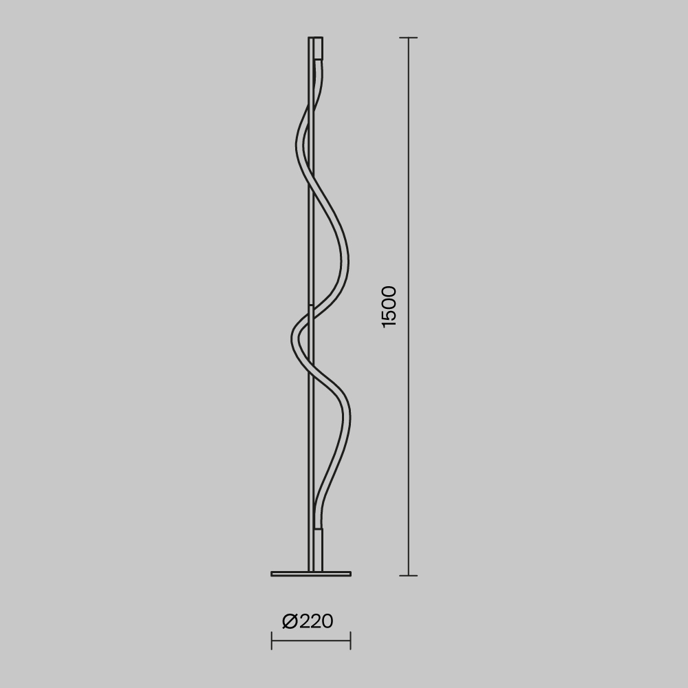 Maytoni Modern Tau Напольный светильник (торшер) цвет: черный MOD166FL-L15B3K