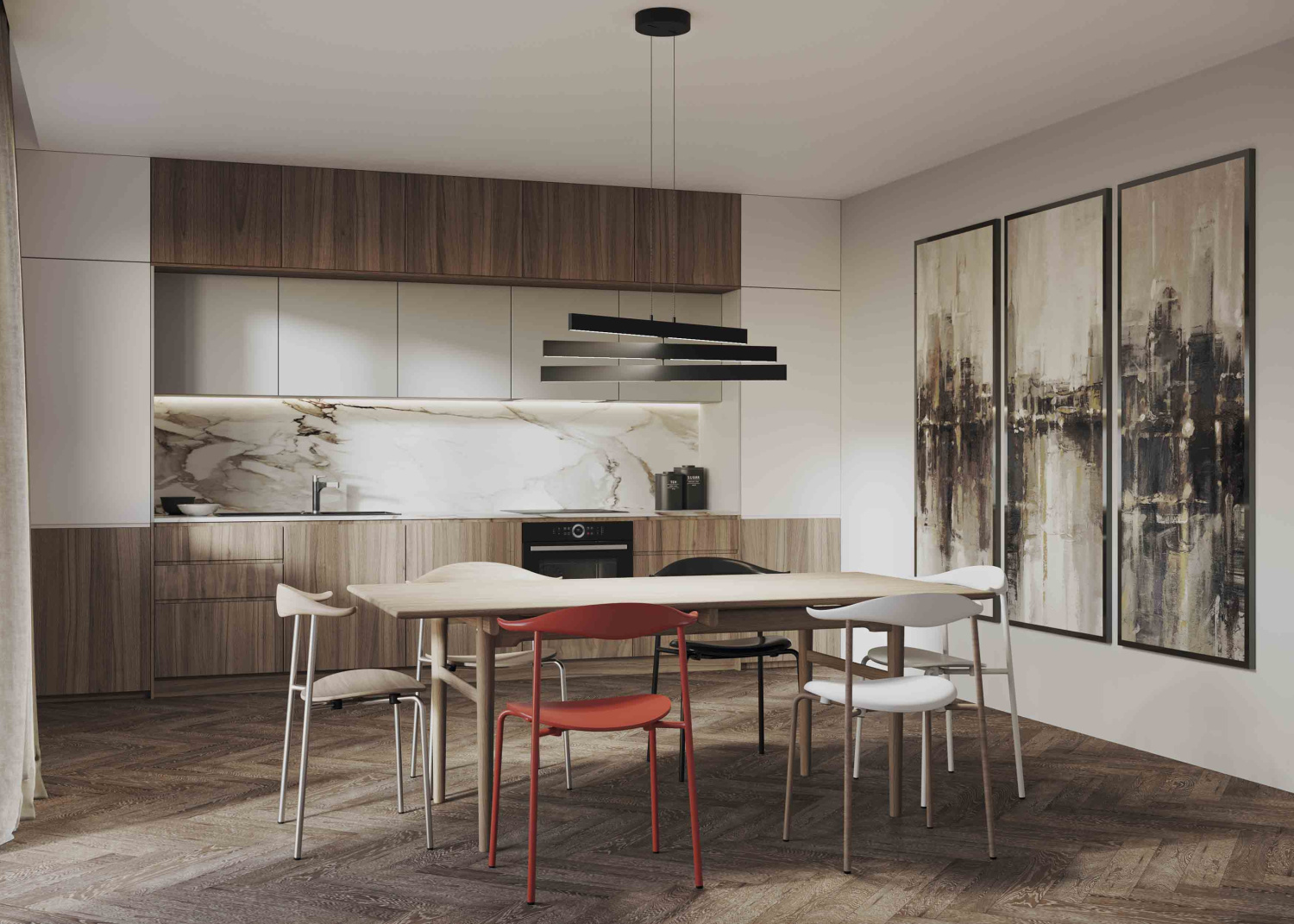 Maytoni Modern Origami Подвесной светильник цвет: черный MOD163PL-L38B4K