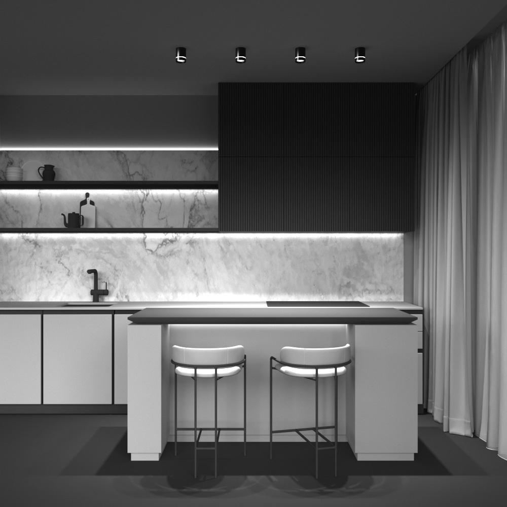 Maytoni Technical Orlo Потолочный светильник цвет: черный C085CL-9W4K-B