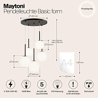 Maytoni Modern Basic form Подвесной светильник цвет: черный MOD321PL-05B