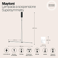 Maytoni Modern Supersymmetry Подвесной светильник цвет: черный P096PL-L11BK