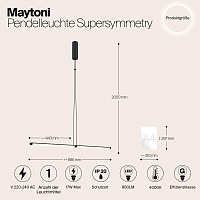 Maytoni Modern Supersymmetry Подвесной светильник цвет: черный P096PL-L11BK