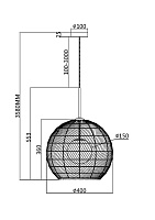 Maytoni Modern Cane Подвесной светильник цвет: черный MOD204PL-01BG