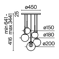 Maytoni Modern Basic form Подвесной светильник цвет: золото MOD521PL-05G