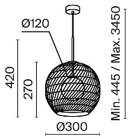 Maytoni Modern Cane Подвесной светильник цвет: черный MOD204PL-01B1
