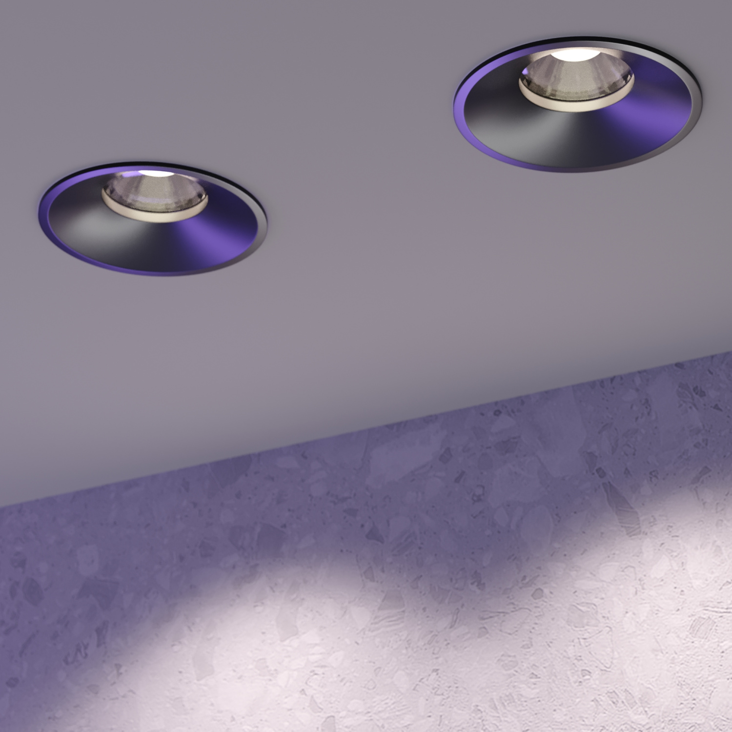 Maytoni Technical Round Встраиваемый светильник цвет: черный DL058-12W4K-B