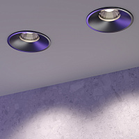 Maytoni Technical Round Встраиваемый светильник цвет: черный DL058-12W4K-B