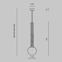 Maytoni Modern Teatro Подвесной светильник цвет: латунь MOD287PL-01BS