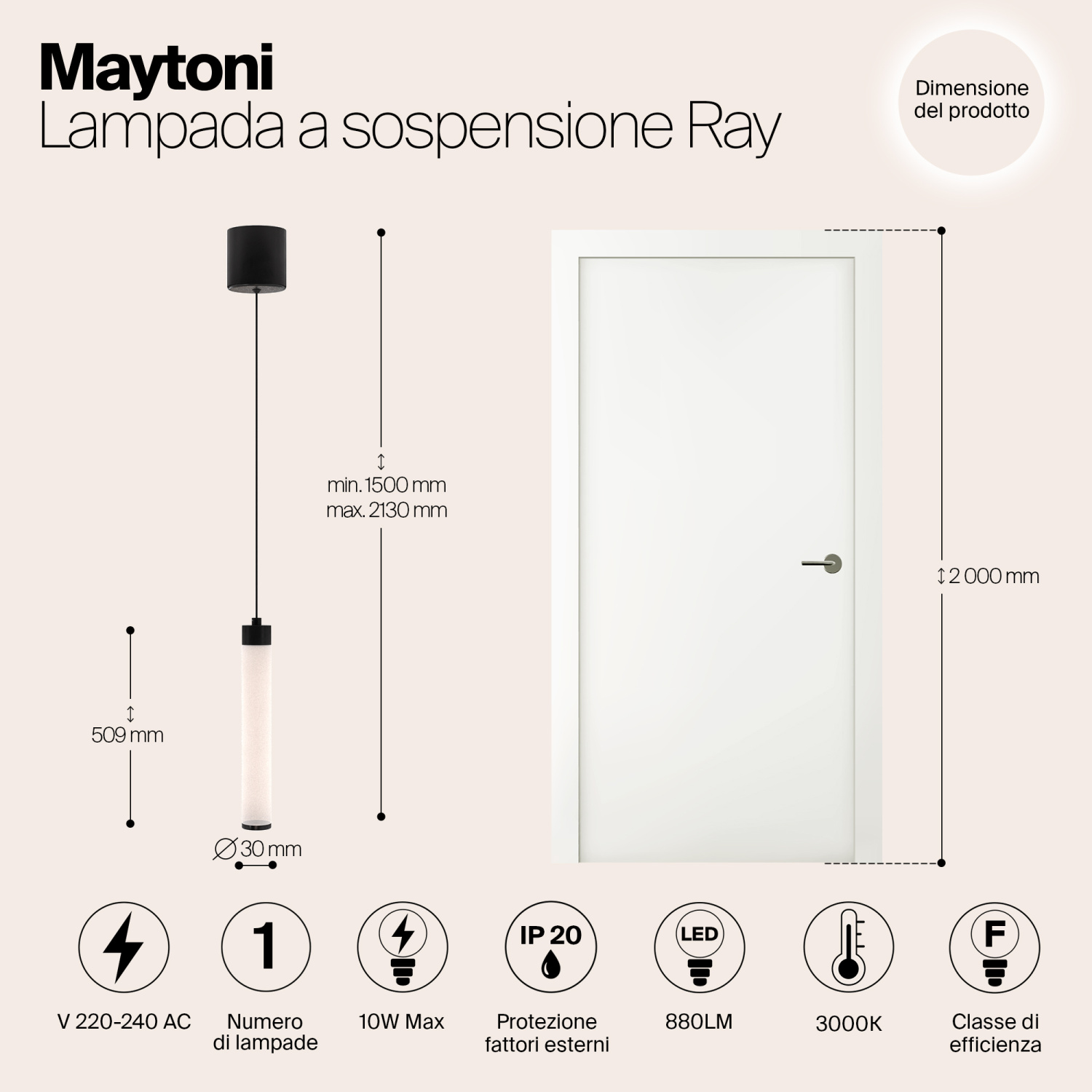 Maytoni Technical Ray Подвесной светильник цвет: черный P022PL-L10B