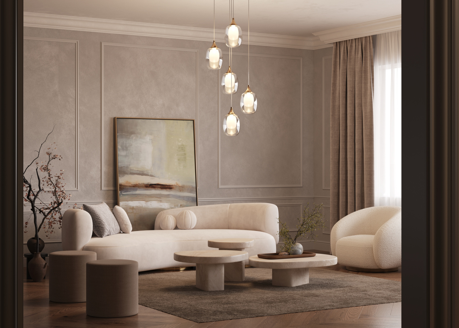 Maytoni Modern Aura Подвесной светильник цвет: латунь MOD016PL-05BS
